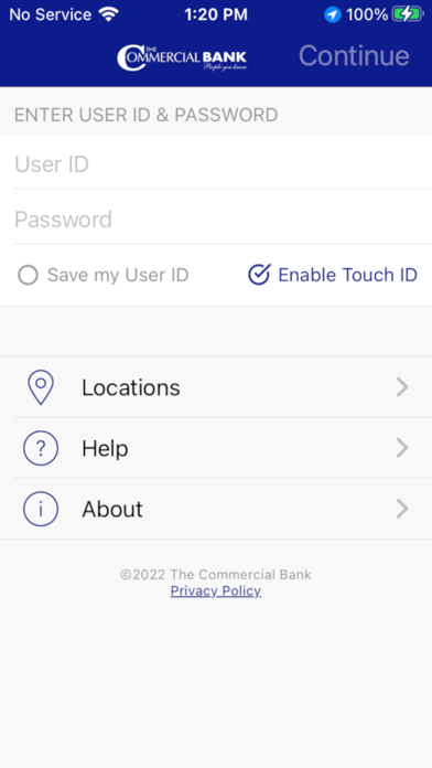 The Commercial Bank SC Screenshot