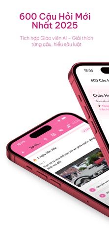 AI - Ôn Thi GPLX 600 Câu 2025 screenshot