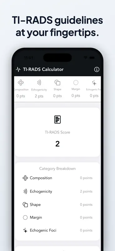 Calculadora TI-RADS Fácil screenshot 2 of 4