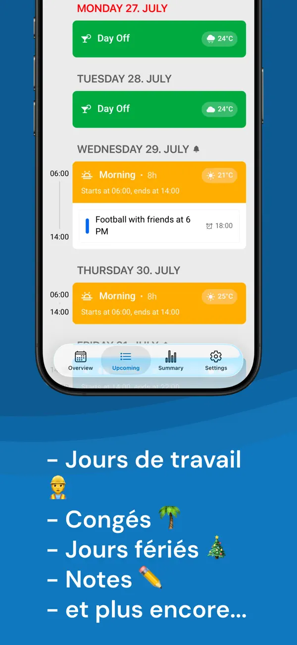 Screenshot #2 pour Shifter – Planning de travail