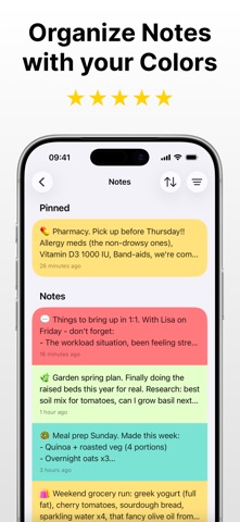 Notes by Color - Toono Screenshot 1 of 10