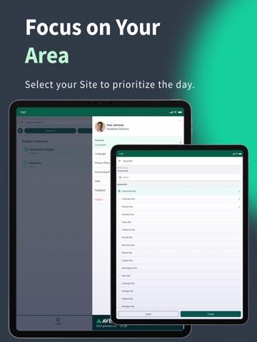 Avetta Mobile iPad screenshot