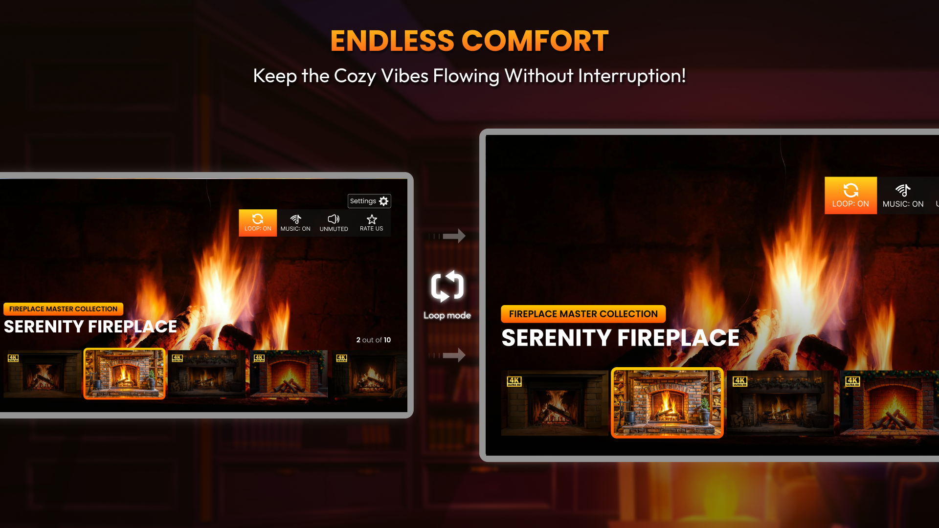 Fireplace Ambience Videos screenshot 3