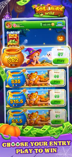Solitaire Wild:Win Real Cash screenshot 1