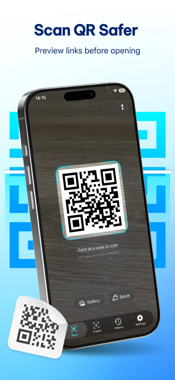 Screenshot #1 pour Safe QR Scanner AI