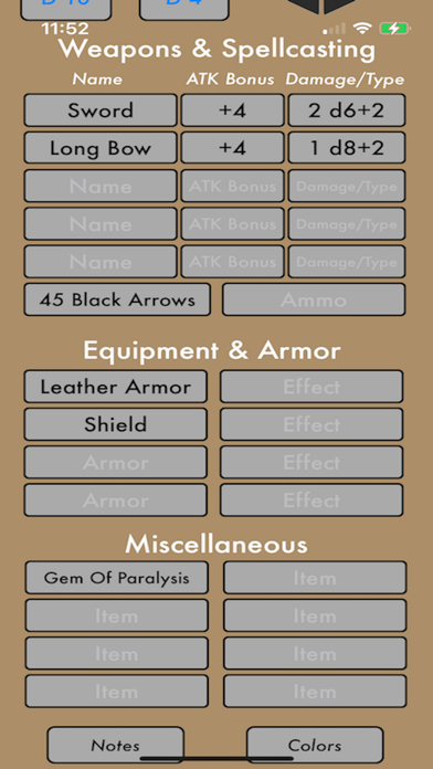 D&D Character iPhone screenshot 2 - Entertainment app