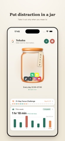 Yohaku: App Blocker & Limit Screenshot 1 of 6