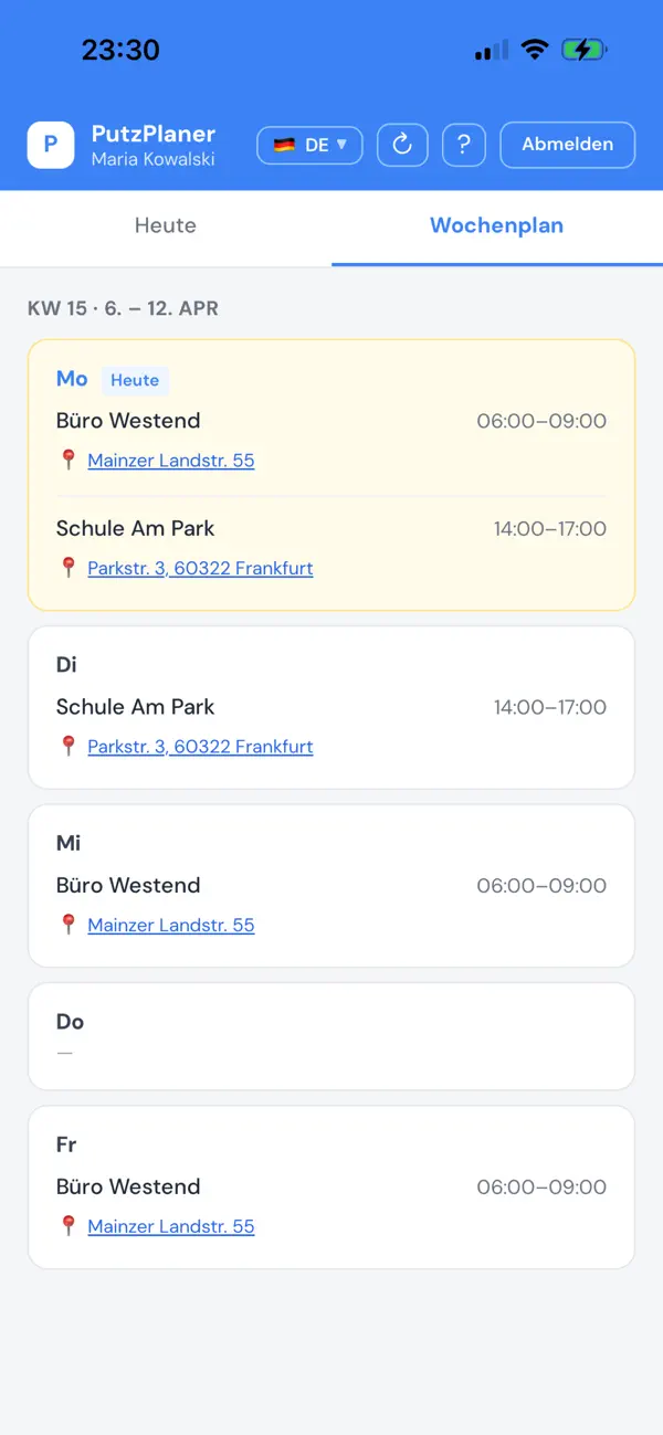 Screenshot #3 pour PutzPlaner