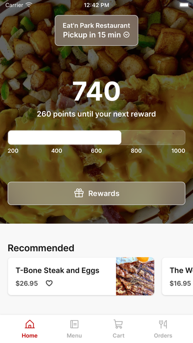 Eat'n Park Restaurant iPhone screenshot 1 - Food & Drink app