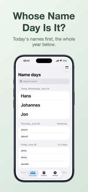 Name Days Norway & Calendar screenshot 1