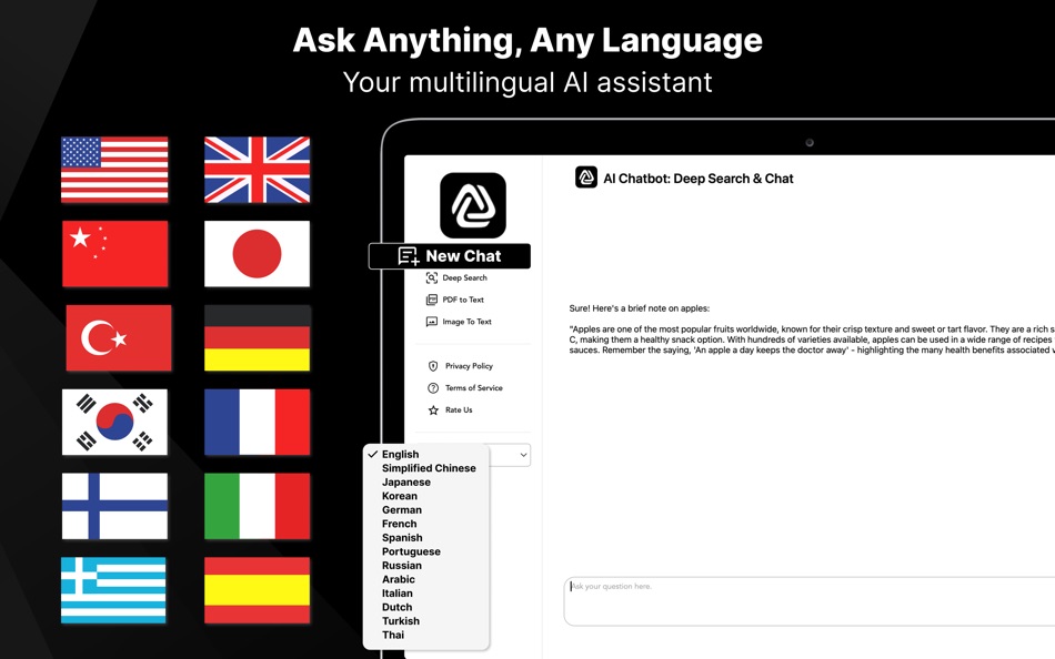 #2. AI Chatbot: Deep Search & Chat (macOS) By: Komal Mobeen