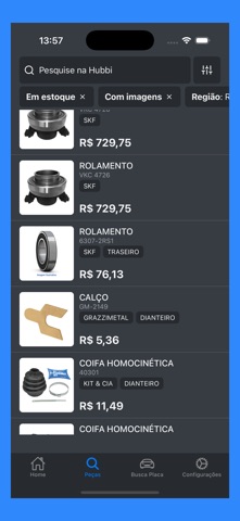 Hubbi Peças iPhone screenshot