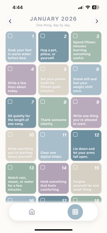 One thing a day – daily pause screenshot