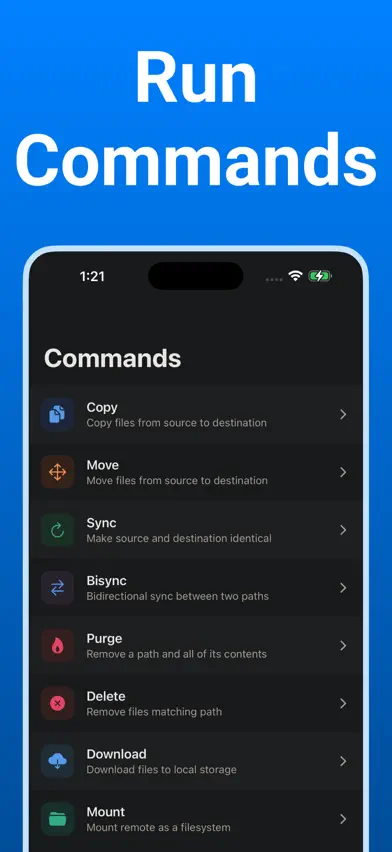 Rclone UI screenshot 2