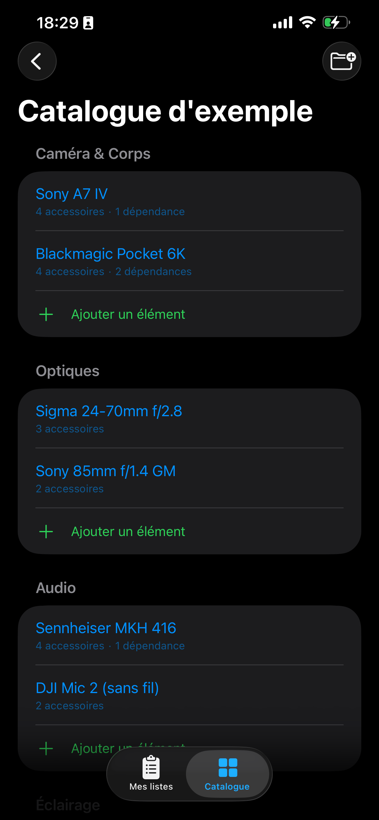 GearList screenshot 4