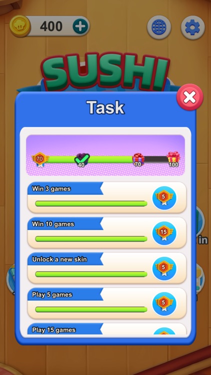 Sushi pop elimination