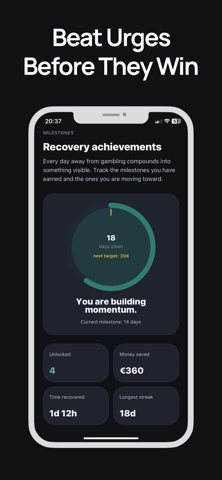ResetBet — Quit Gambling iPhone screenshot