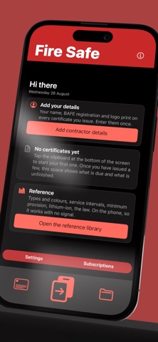 Fire Safe app screenshot