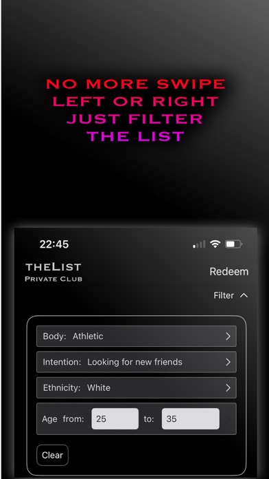 Private Club theList Screenshot