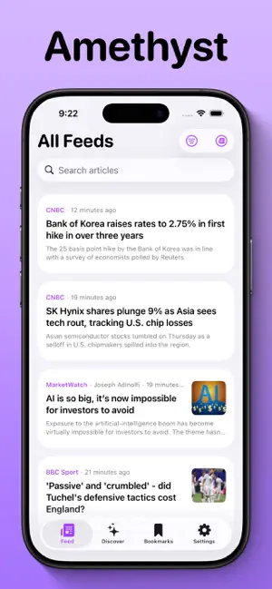 Amethyst – RSS & News Reader screenshot 1