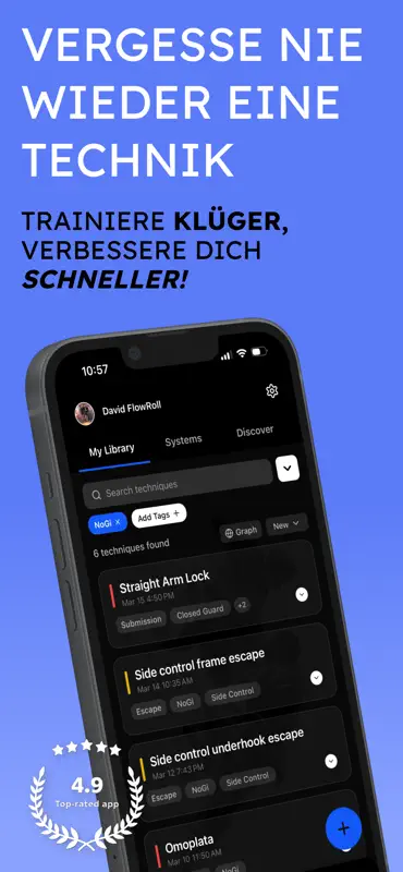 FlowRoll - BJJ Trainingsapp screenshot 1 of 7