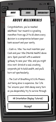 Millennials: Life Simulator iPhone screenshot