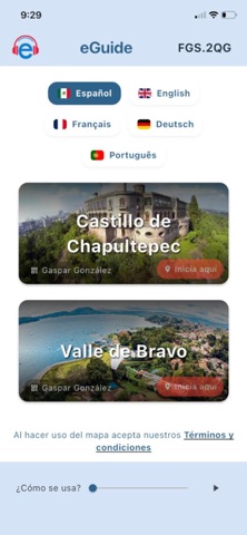 eGuide screenshot