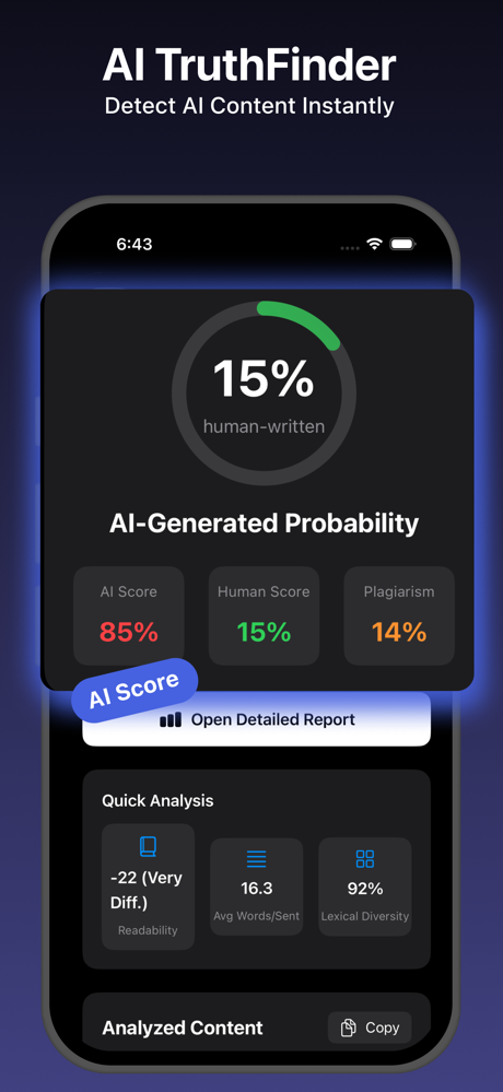 AI TruthFinder: Detector screenshot 3