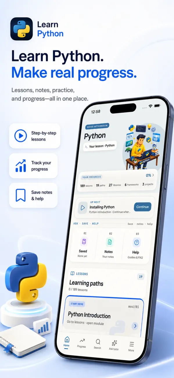 Screenshot #1 pour Learn Python Coding Offline