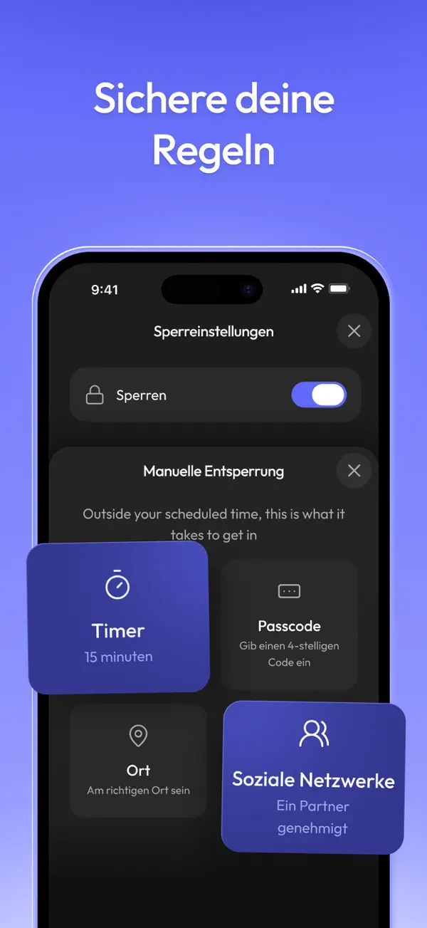 ScreenZen- Screen Time Control iPhone App Screenshot 4 – Produktivität
