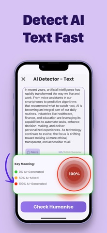 AI Detector & Humanizer・ iPhone screenshot