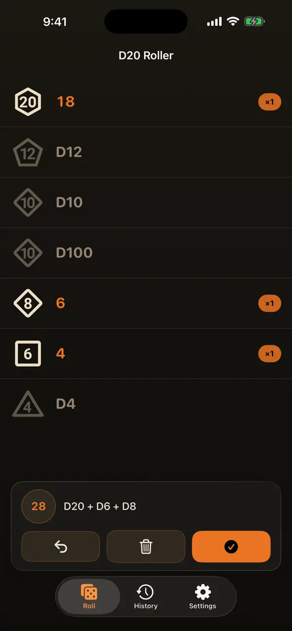 Screenshot #2 pour D20 Roller