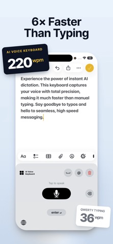 VoiceKey: AI Voice Keyboard iPhone screenshot