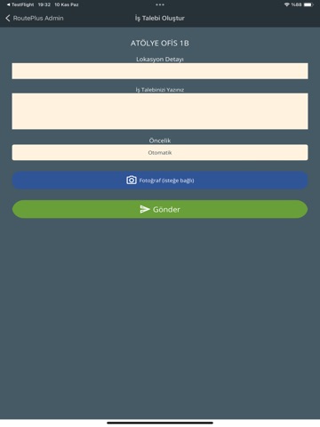RoutePlusA Süpervizör Denetim iPad screenshot