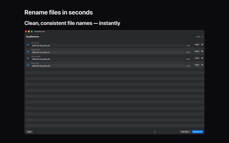SnapRename screenshot