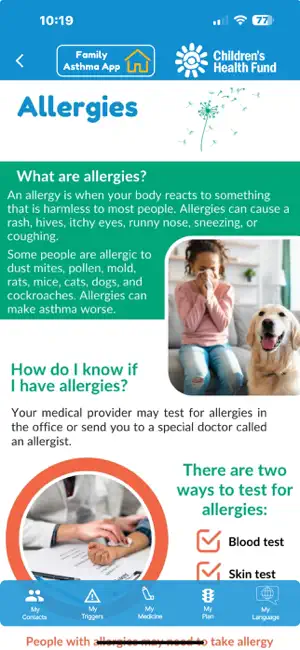 CHF Family Asthma App screenshot 3