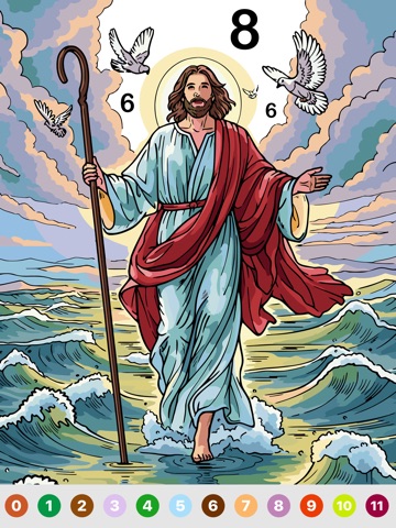 Bible Color : Paint by Number iPad screenshot
