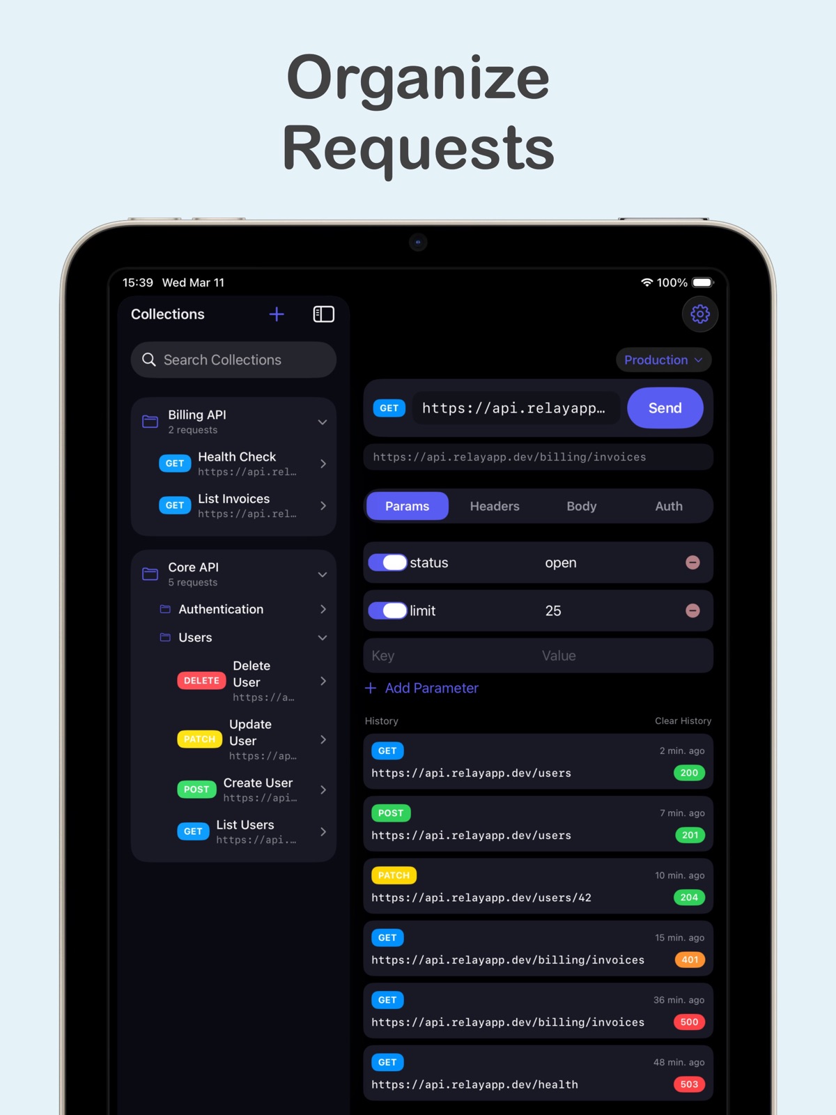 Relay: HTTP & REST Client ipad screenshot 4