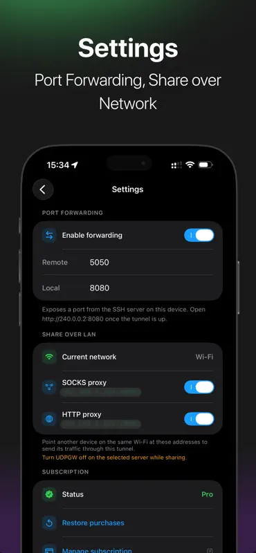 SSH VPN - Port Forwarding screenshot 4 of 4