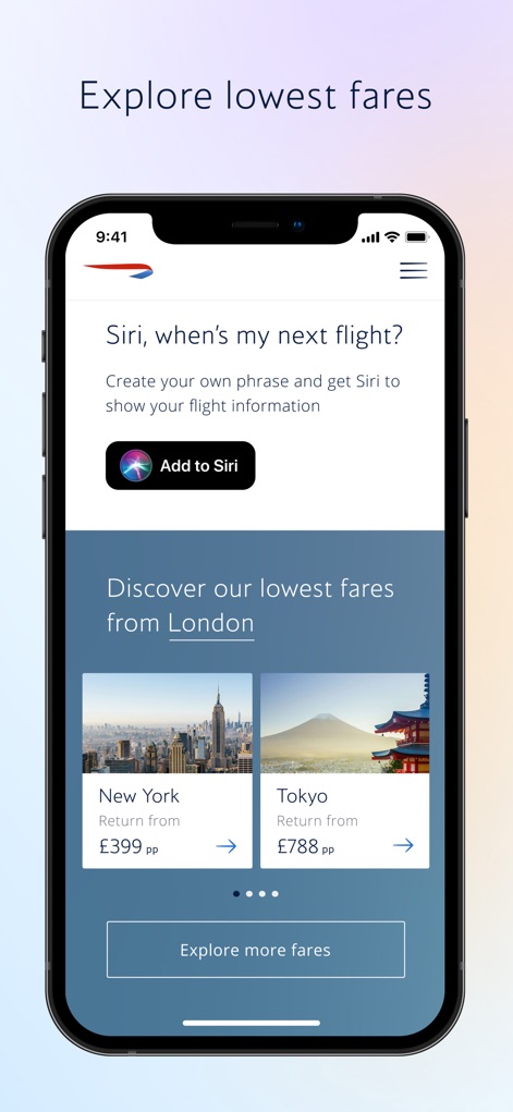 British Airways - Smart Fare Finder