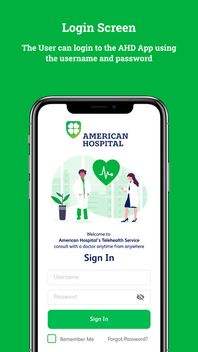 American Hospital Telehealth Screenshot