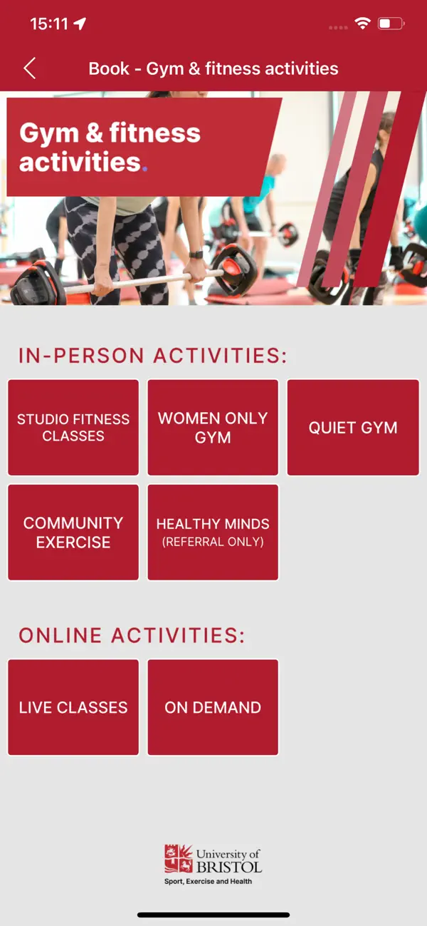 Screenshot #2 pour University of Bristol Sport