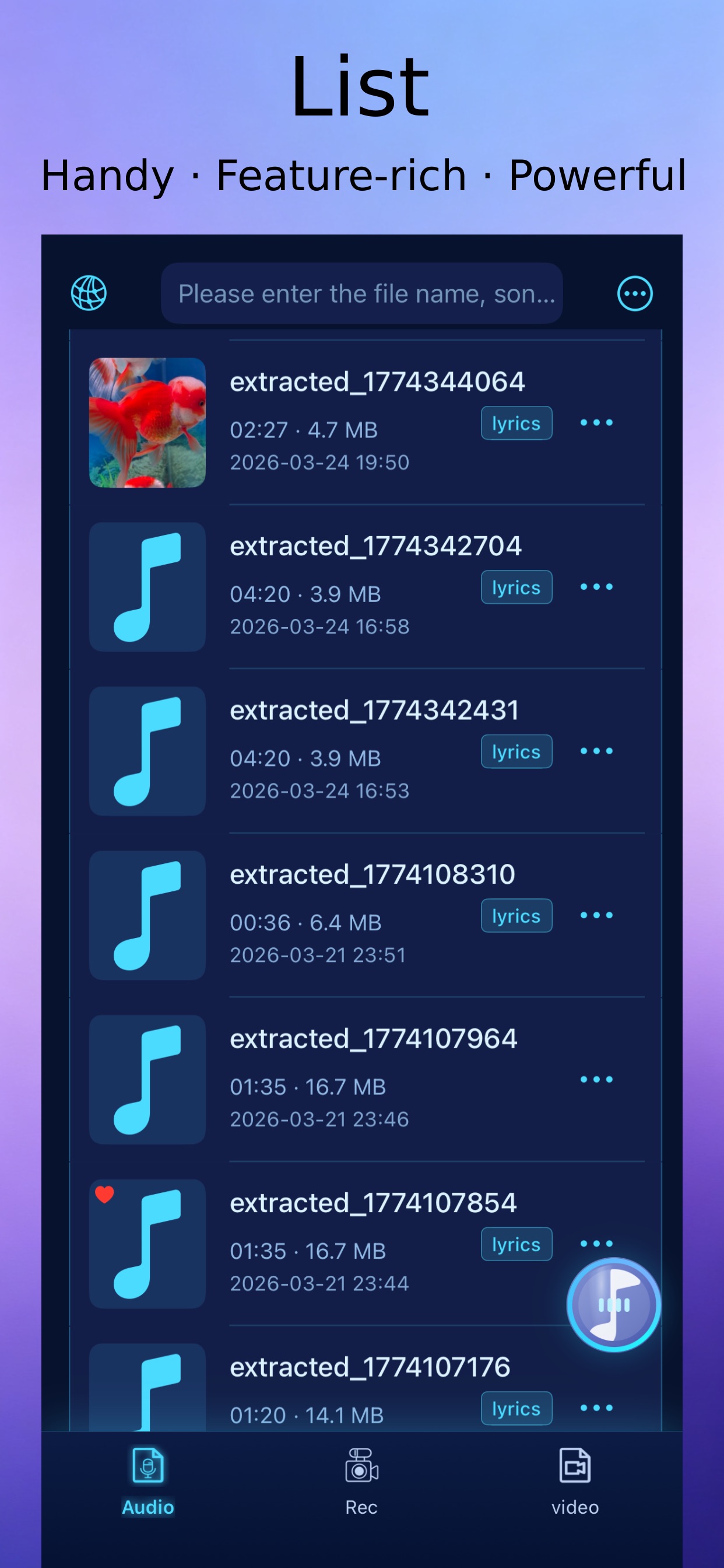 Screenshot 4 of VibeRec-AV Record Edit Player