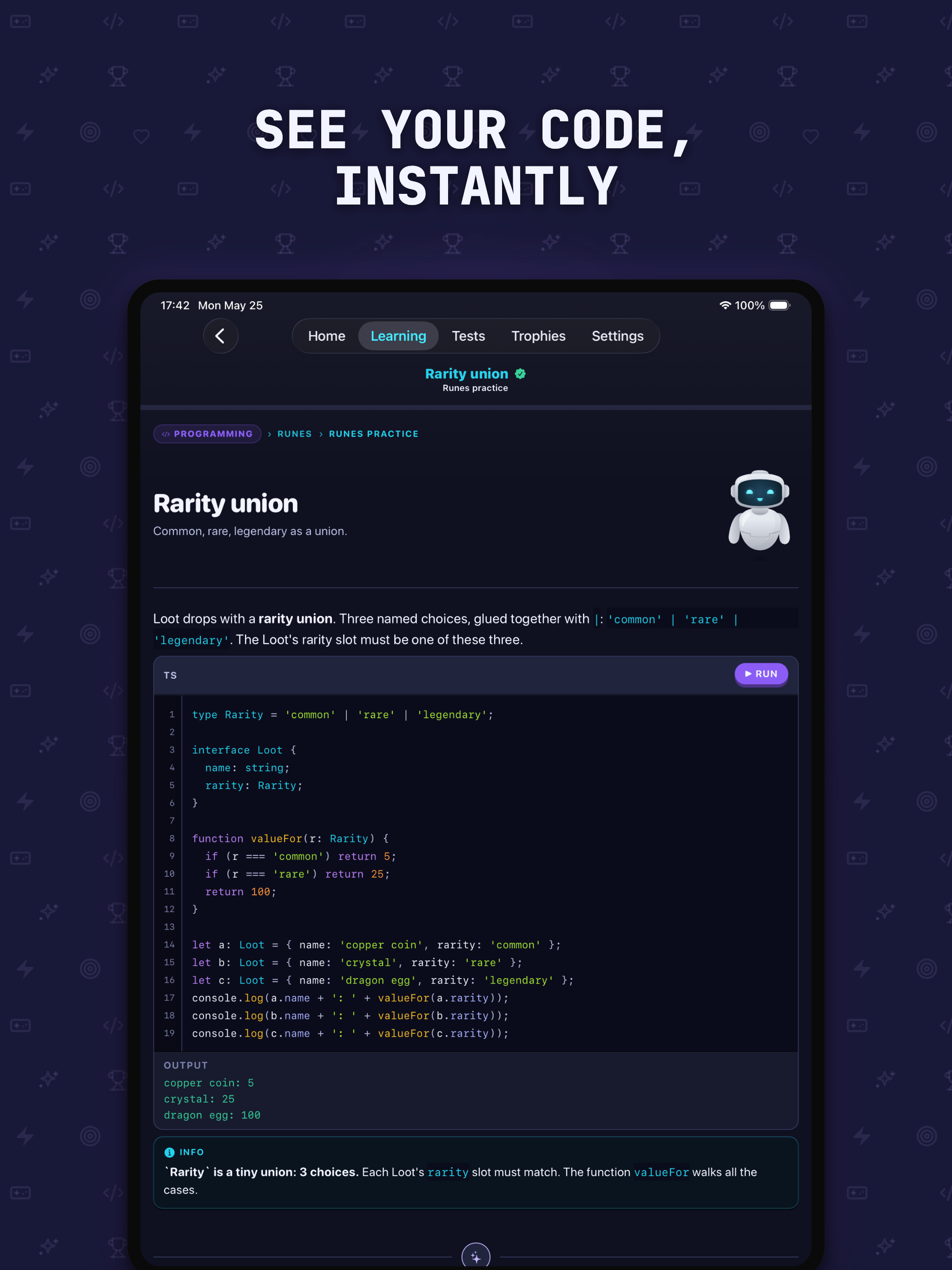 Code Forge: Code Games Quizzes screenshot 8