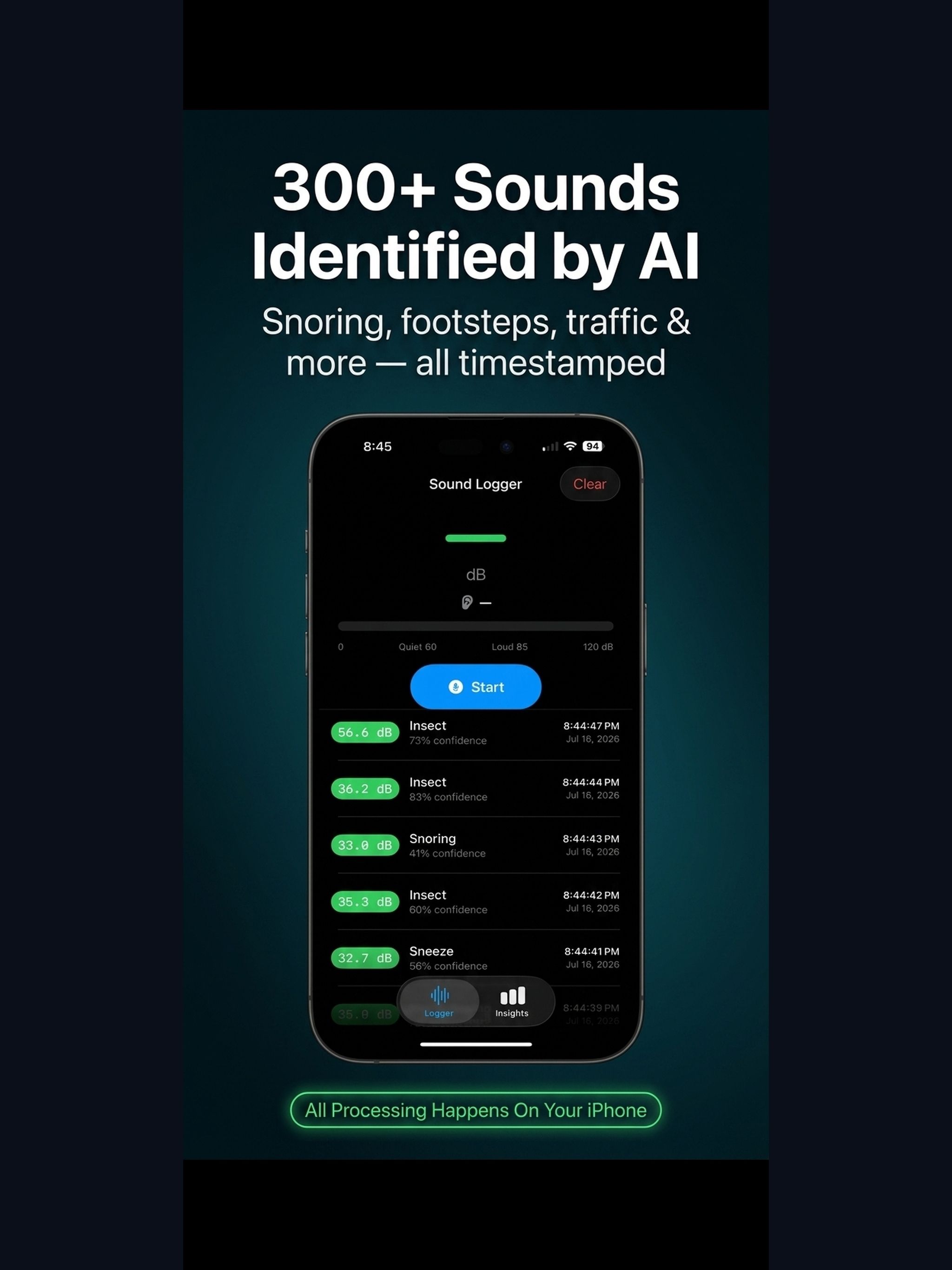 SoundLogger Noise & dB Tracker screenshot 7