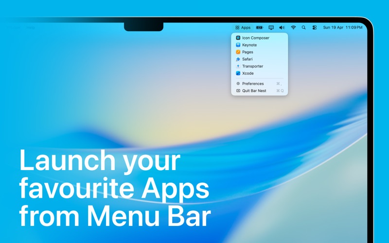 BarNest: Menu Bar App Launcher iPhone screenshot