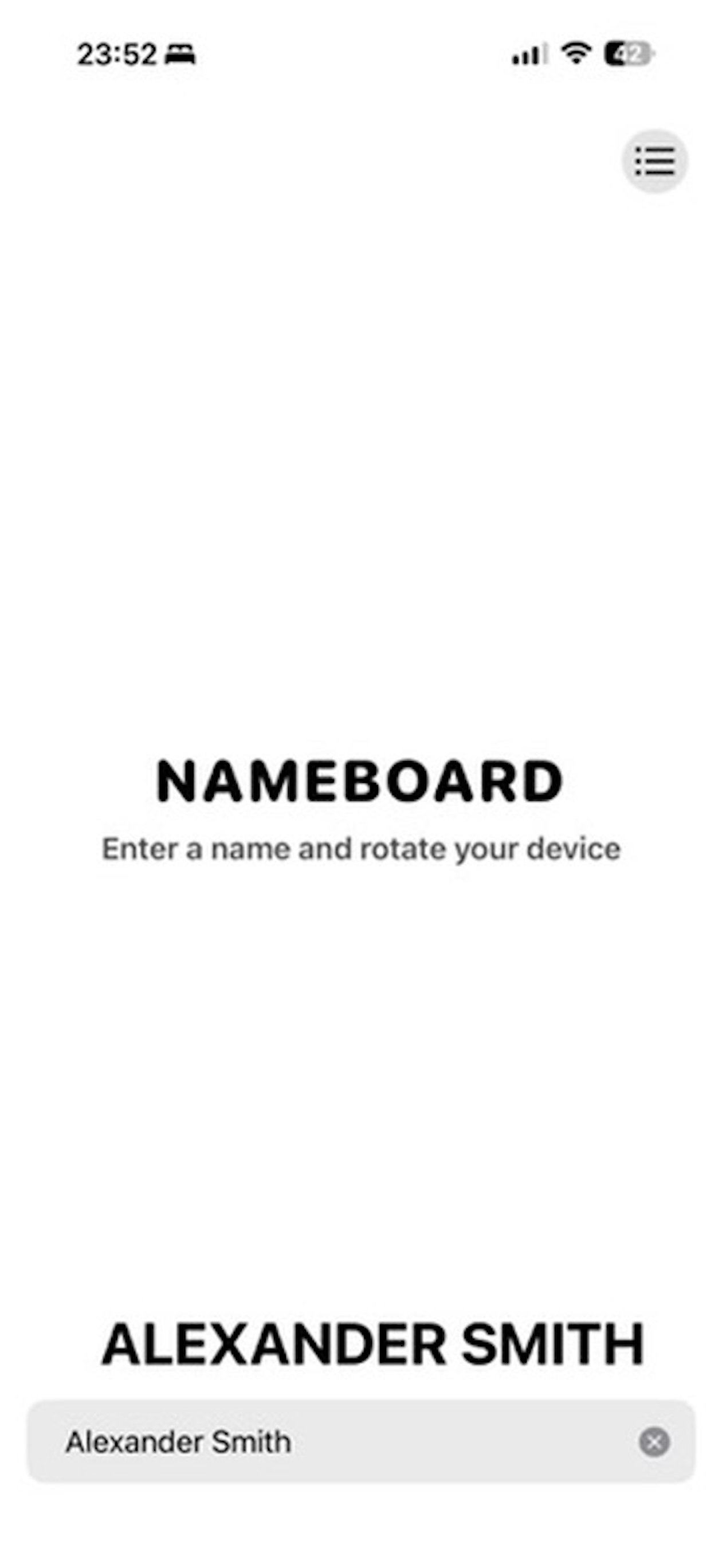 NameBoard: Pickup Sign
