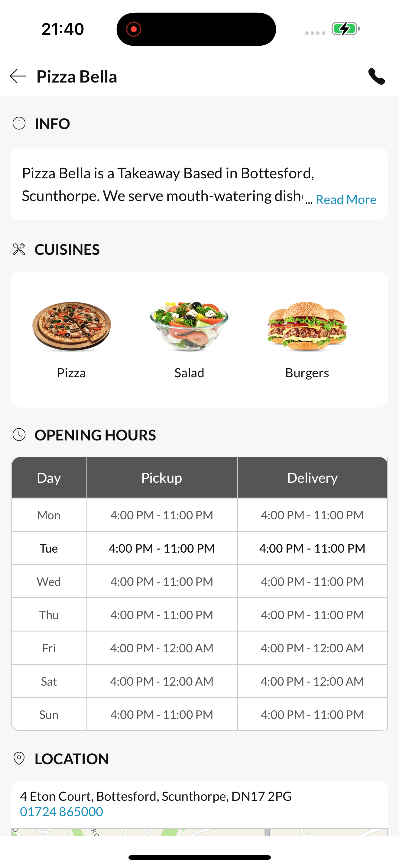 Pizza Bella. screenshot 5