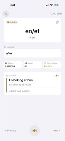 Learn Norwegian Flashcard Quiz iPhone screenshot