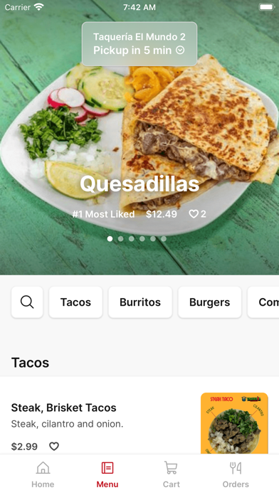 Screenshot 2 of Taquería El Mundo App